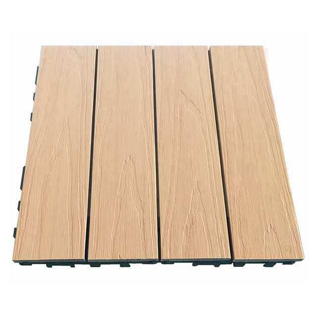 300x300mm deck tiles interlocking Co-extrusion WPC flooring tile