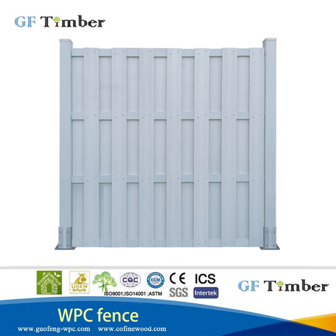 Hot sale high quality wood plastic composite white privacy fence