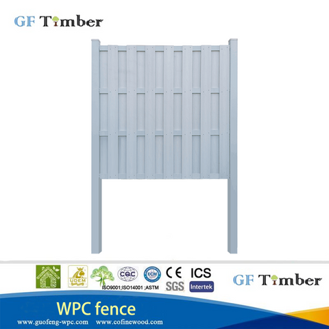 Hot sale high quality wood plastic composite white privacy fence