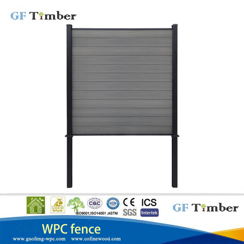 Easy Installation Weather Resistant WPC Wooden Composite Fence for Outdoor