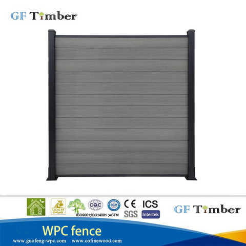 Easy Installation Weather Resistant WPC Wooden Composite Fence for Outdoor